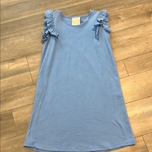 The Beaufort Bonnet Company Blue Ruffled A-Line Dress